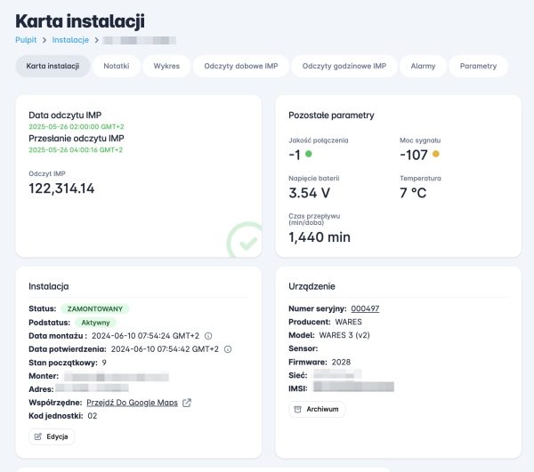 2 - karta instalacji